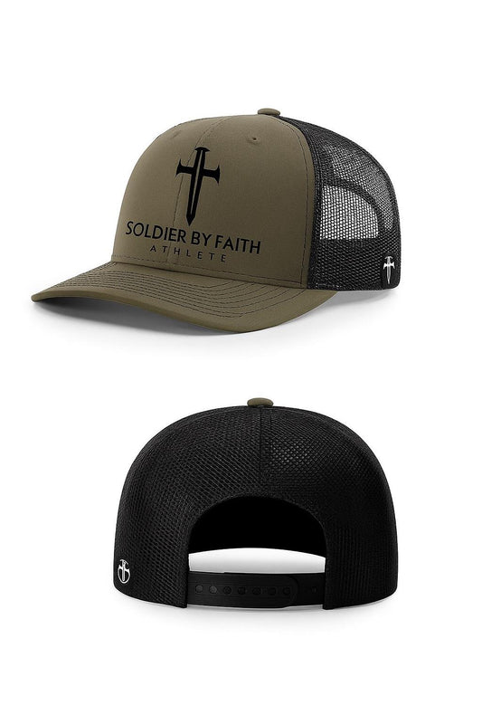 Soldier By Faith Athlete Trucker Hat Green